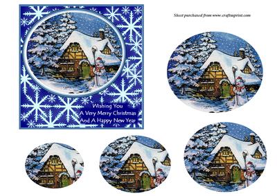 Little House with Snowman