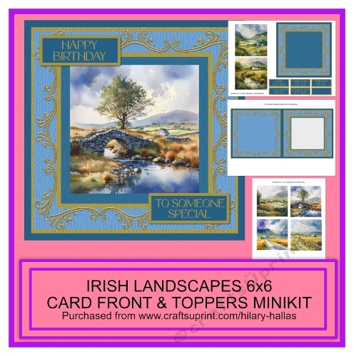 Irish Landscapes 6x6 Card Front & Toppers Minikit