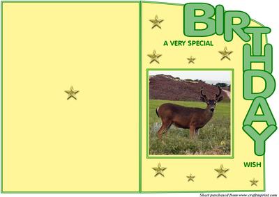 Stag Birthday Wish Card