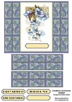 Cornflower Art Nouveau Gatefold