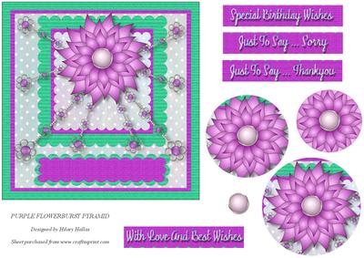 Purple Flowerburst Pyramid