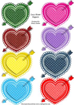 Lacy Heart Toppers