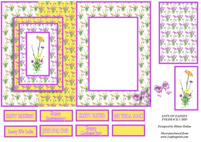 Lots of Daisies Foldback Card