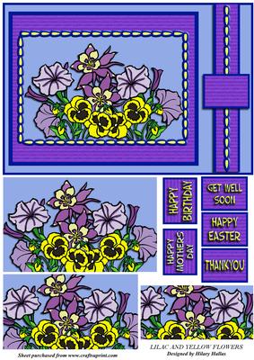 Lilac and Yellow Flowers