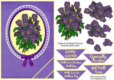 A Bunch of Purple Pansies