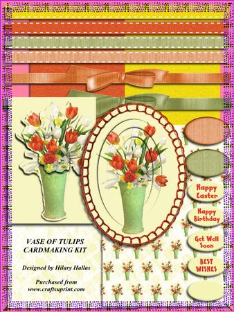 Vase of Tulips Cardmaking Kit