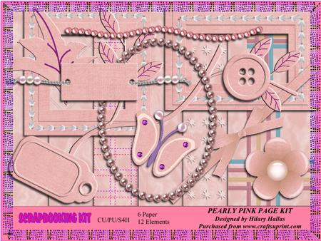 Pearly Pink Scrapbook Page Kit