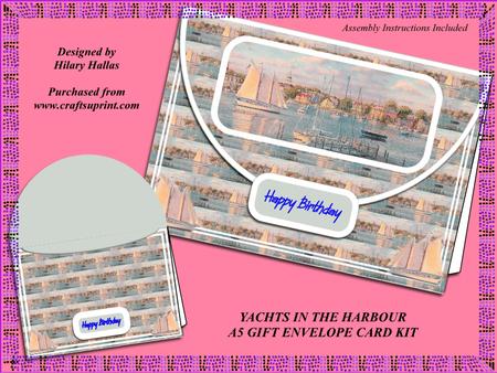 Yachts in the Harbour A5 Gift Envelope Card Kit