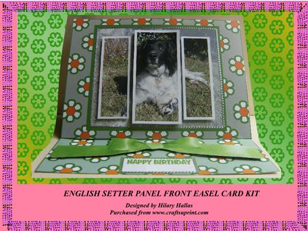 English Setter Panel Front Easel Card Kit