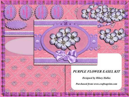 Purple Flowers Easel Kit