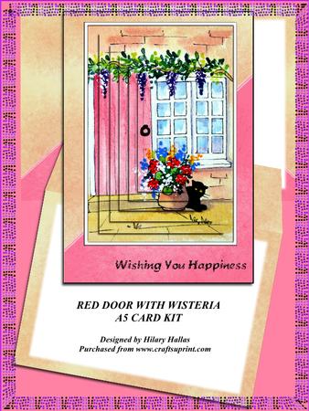 Red Door with Wisteria A5 Card Kit