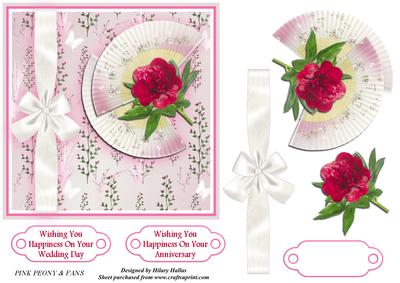 Pink Peony & Fans