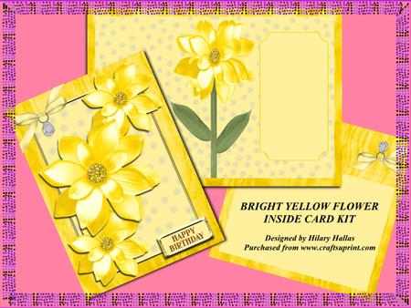 Bright Yellow Flower Inside Card Kit