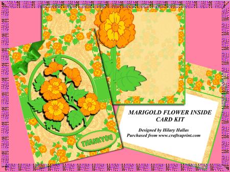 Marigold Flower Inside Card Kit