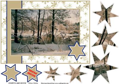 Snowy Lake Scene