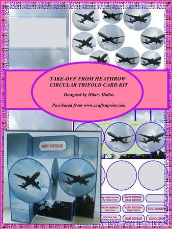 Take-off from Heathrow Circular Trifold Card Kit