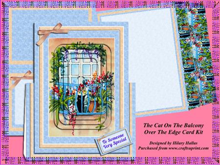 The Cat on the Balcony Over the Edge Card Kit