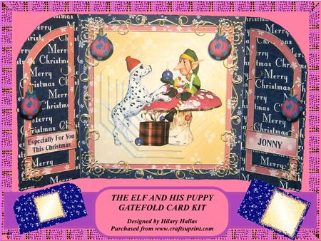 The Elf and His Puppy Gatefold Card Kit
