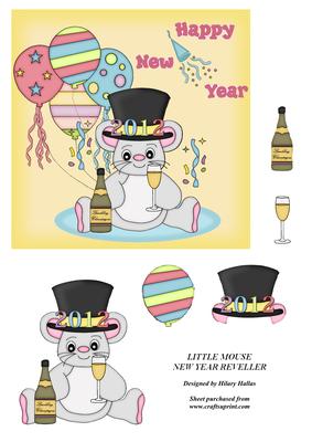 Little Mouse New Year Reveller