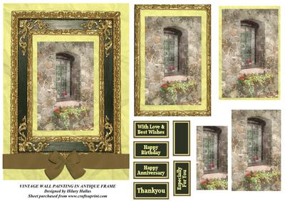 Vintage Wall Painting in Antique Frame