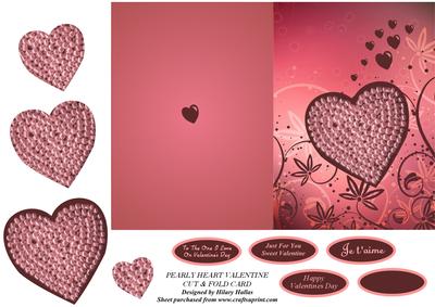 Pearly Heart Valentine Cut & Fold