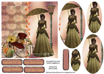 Steampunk Lady with Umbrella