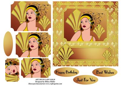 Art Deco Lady Gold