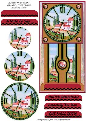 A Farm in Tuscany Grandfather Clock