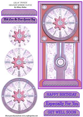 Lilac Tones Grandfather Clock
