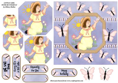 Little Girl with Butterfly Pyramid