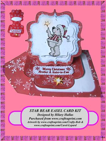 Star Bear Easel Card Kit
