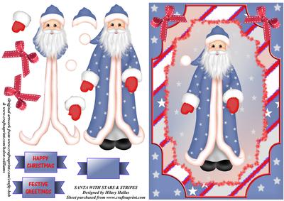 Santa with Stars & Stripes