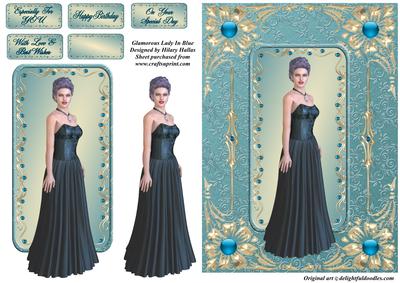 Glamorous Lady in Blue