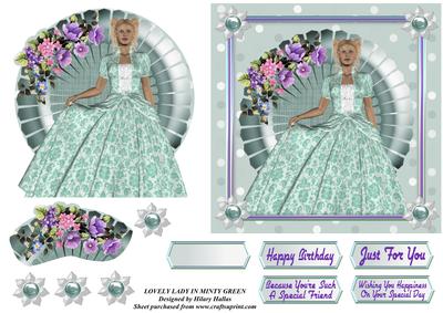 Lovely Lady in Minty Green