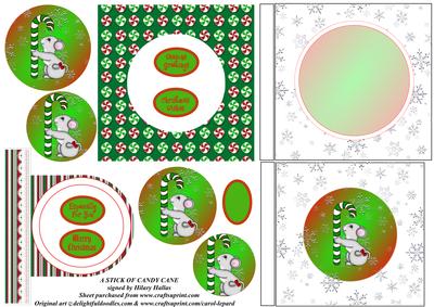 A Stick of Candy Cane 4x4 Aperture Card