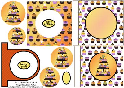 Halloween Cupcakes 4x4 Aperture Card
