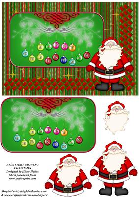 A Glittery Glowing Christmas Card