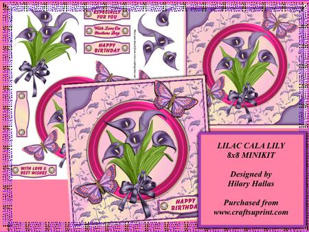 Lilac Cala Lily 8x8 Minikit