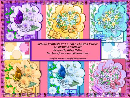 Spring Flowers Cut & Fold 5x5 Cards Bumper Kit