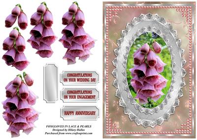 Foxgloves in Lace & Pearls