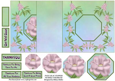 Pale Lilac Flower No Hole Foldback