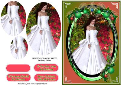 Christmas Lady in White