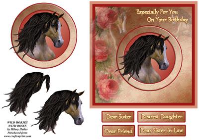 Wild Horses with Roses