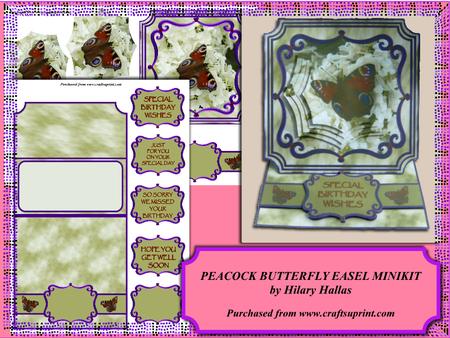 Peacock Butterfly Easel Minikit