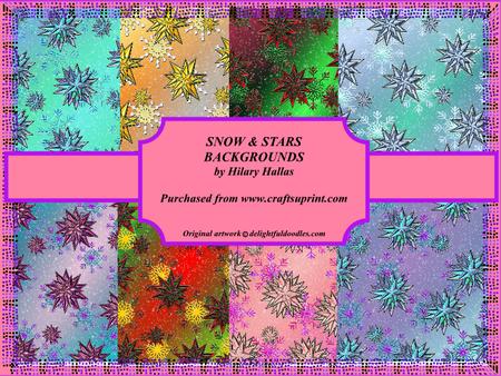 Snow and Stars Background Kit