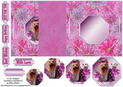 Cute Yorkie No Hole Foldback