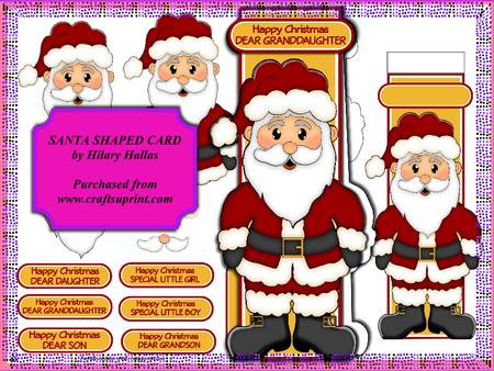 Santa Shaped Card Minikit