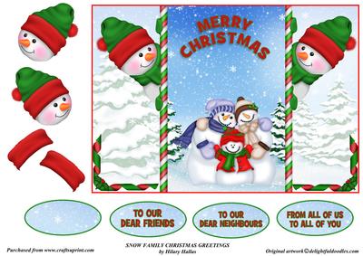 Snow Family Christmas Greetings