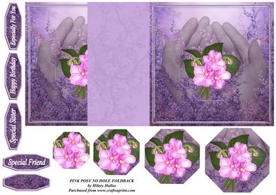 Pink Posy No Hole Foldback