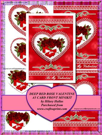 Deep Red Rose Valentine Minikit